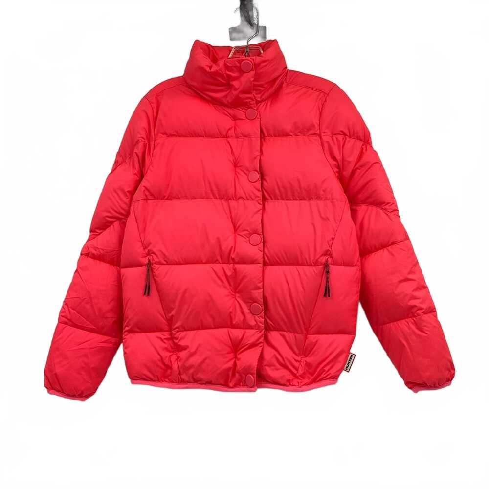 Hunter Pink Hooded Puffer Jacket | Womens 4
